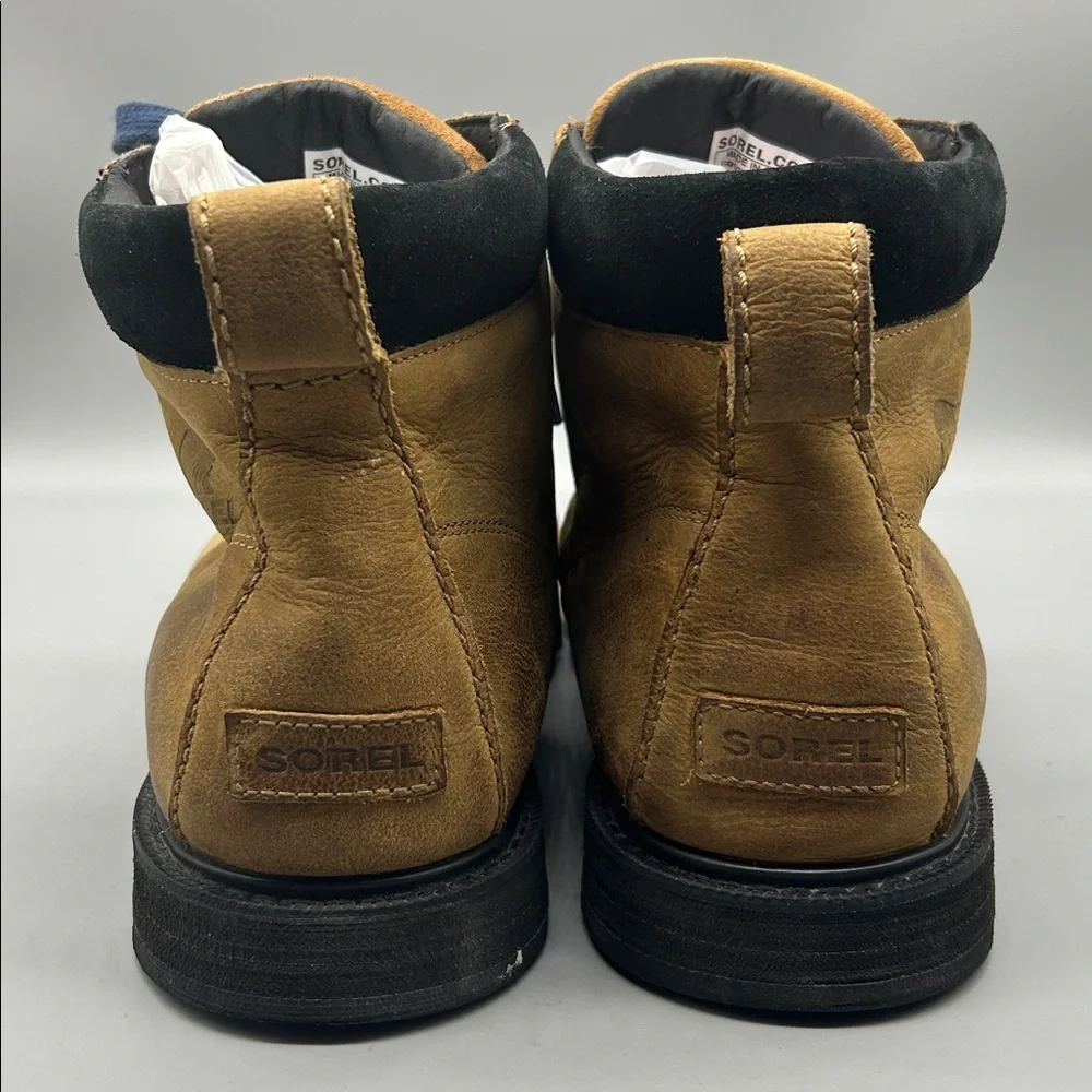 Sorel Madson Boots Tan Mens Size 13 Moc Toe Waterproof Leather